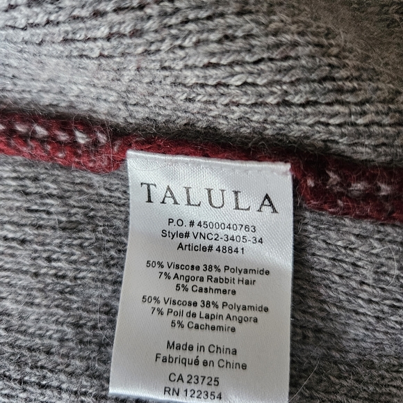 Talula, Small, Red/Grey Cardigan - Picture 4 of 4